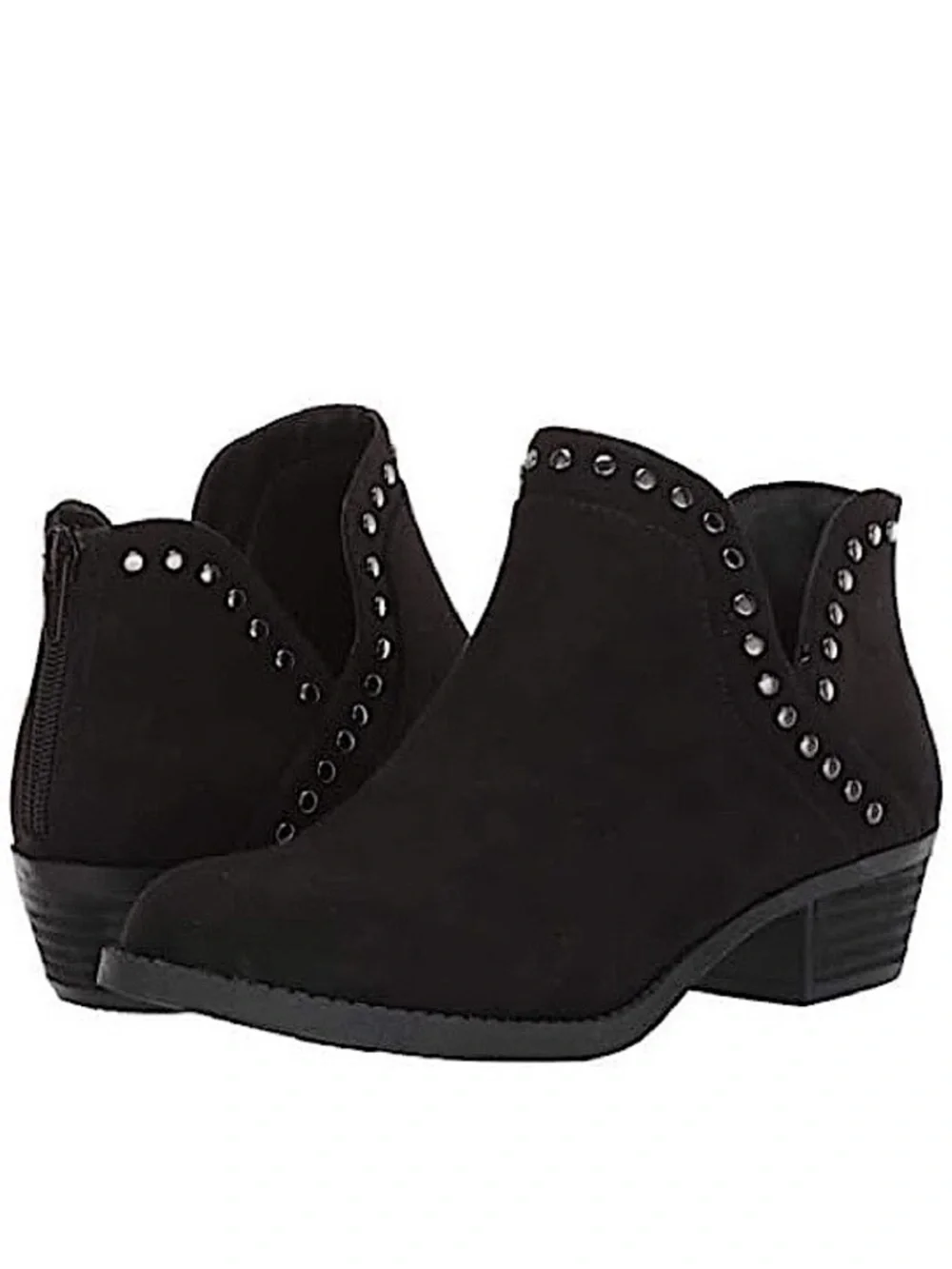 CARLOS SANTANA STUD DETAIL BLACK BOOTIES
